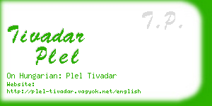 tivadar plel business card